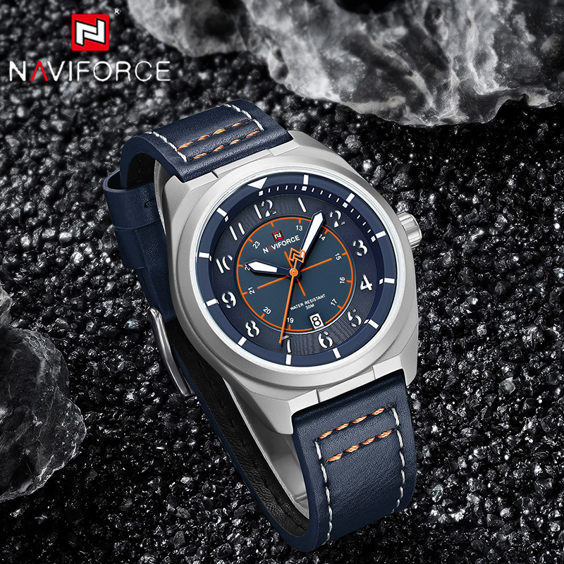 NAVIFORCE Man Quartz Watch 3AT - Leather Watch Band Men ulasan dan harga