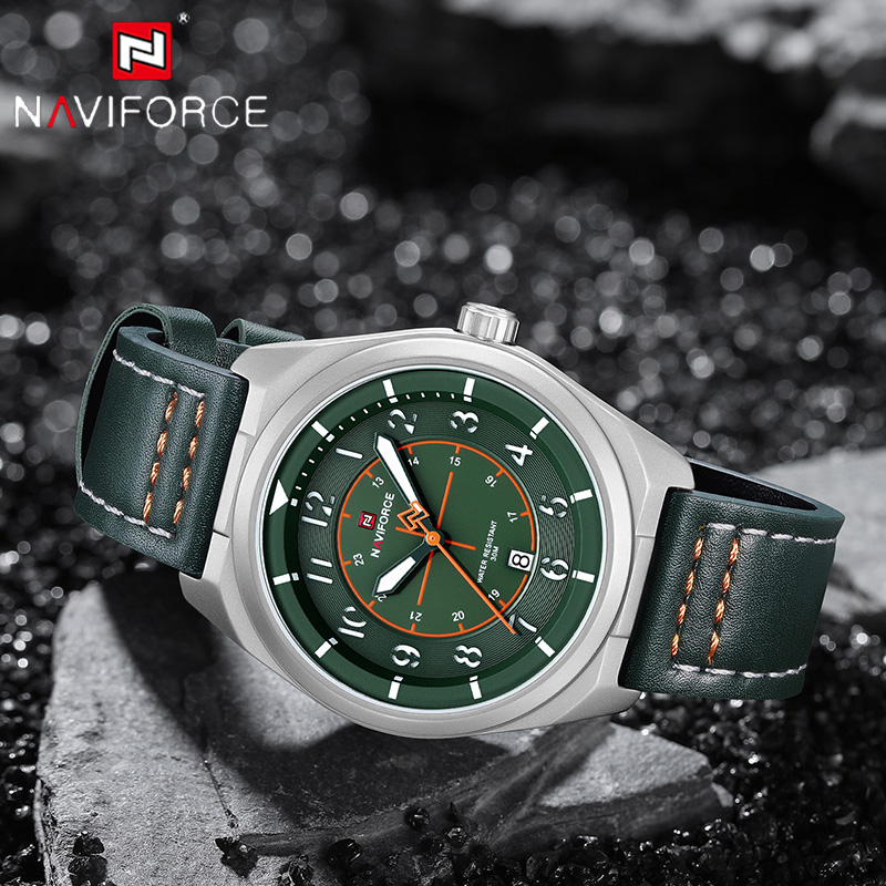NAVIFORCE Man Quartz Watch 3AT - Leather Watch Band Men ulasan dan harga