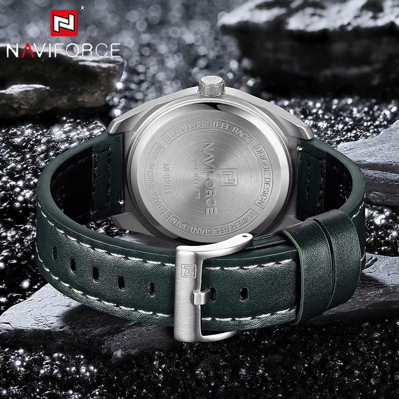 NAVIFORCE Man Quartz Watch 3AT - Leather Watch Band Men ulasan dan harga