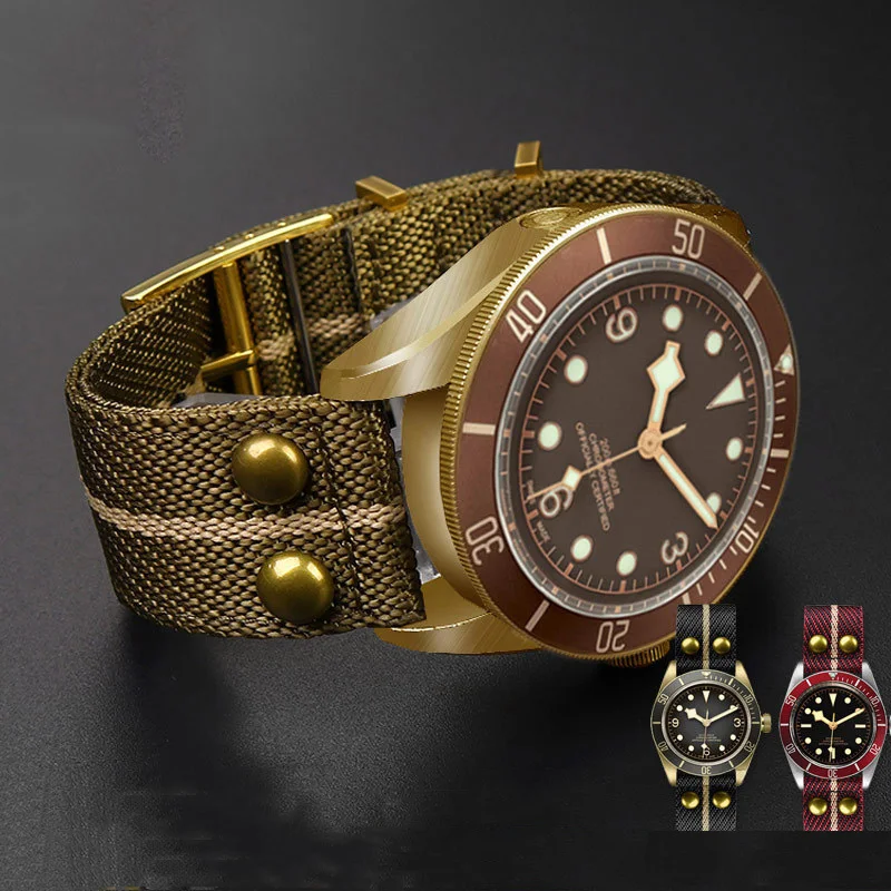 Retro With Rivets Nylon Watch  - Nato Strap Nylon ulasan dan harga