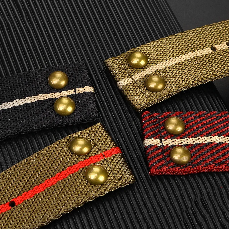 Retro With Rivets Nylon Watch  - Nato Strap Nylon ulasan dan harga