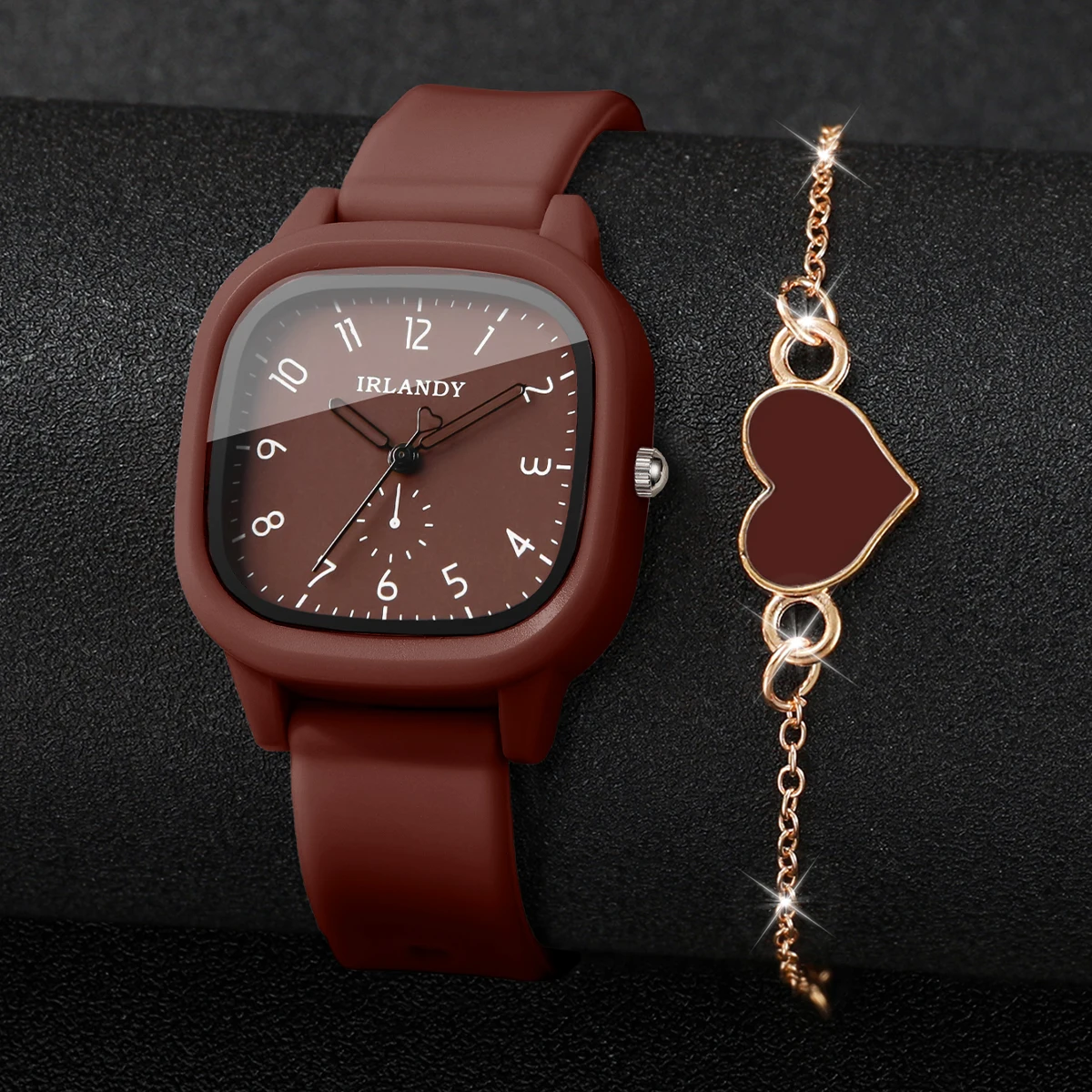4PCS Fashion Square Women Quar - Silicone Band Women ulasan dan harga