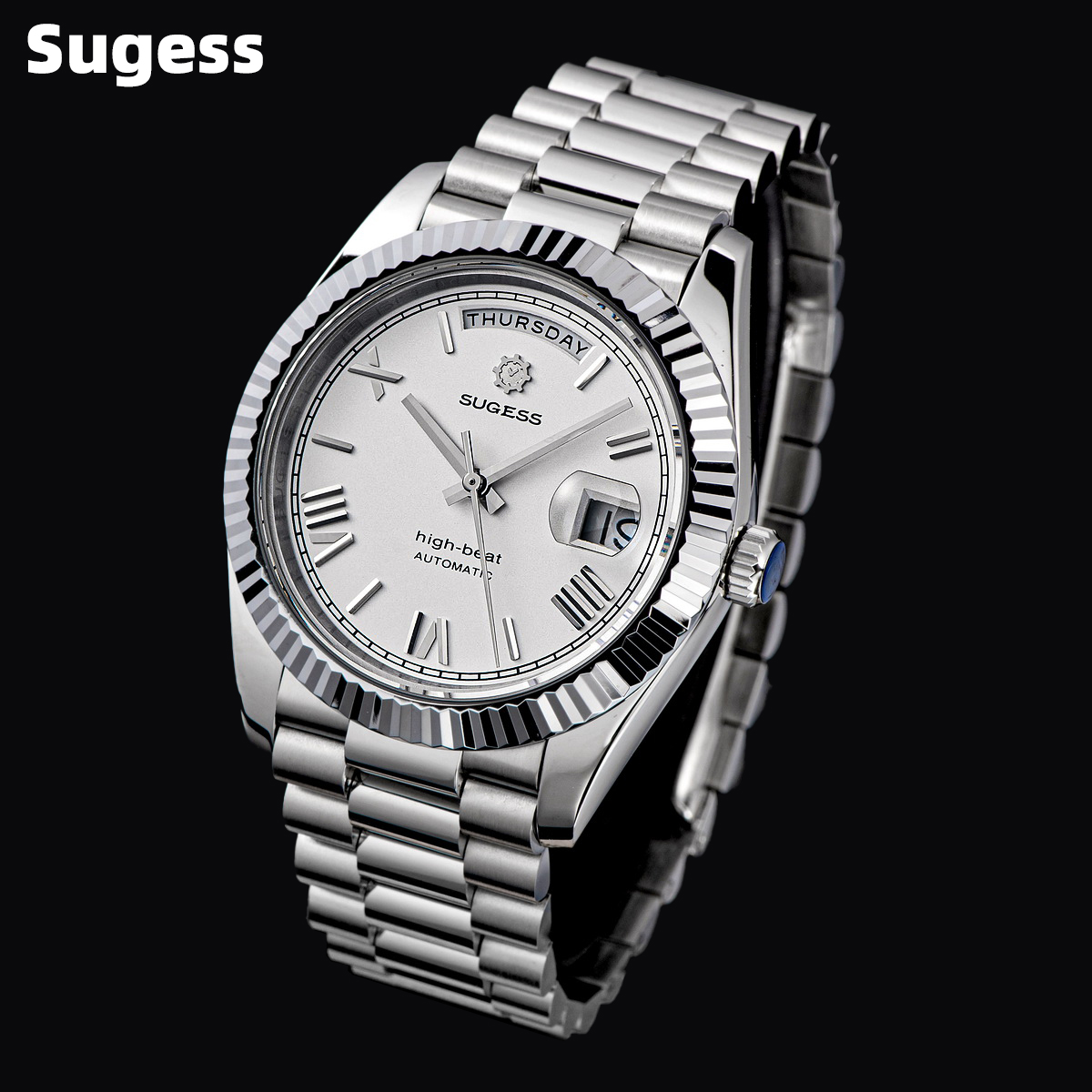 Sugess 40mm Men's Watches Auto - Rolex Watch Submariner ulasan dan harga