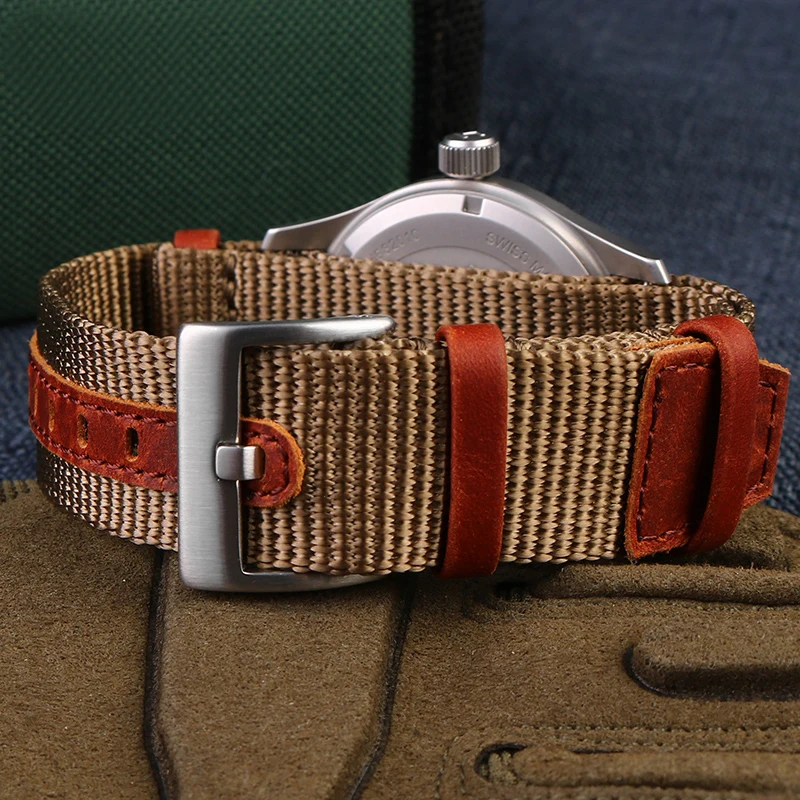 High quality  Nylon 20mm 22mm  - Suede Strap Watch ulasan dan harga