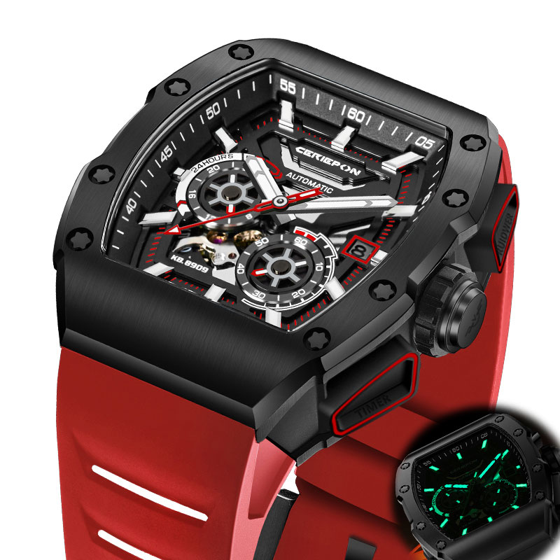 CERIEPON Wine Barrel Shape Men - Rubber Strap Diver ulasan dan harga