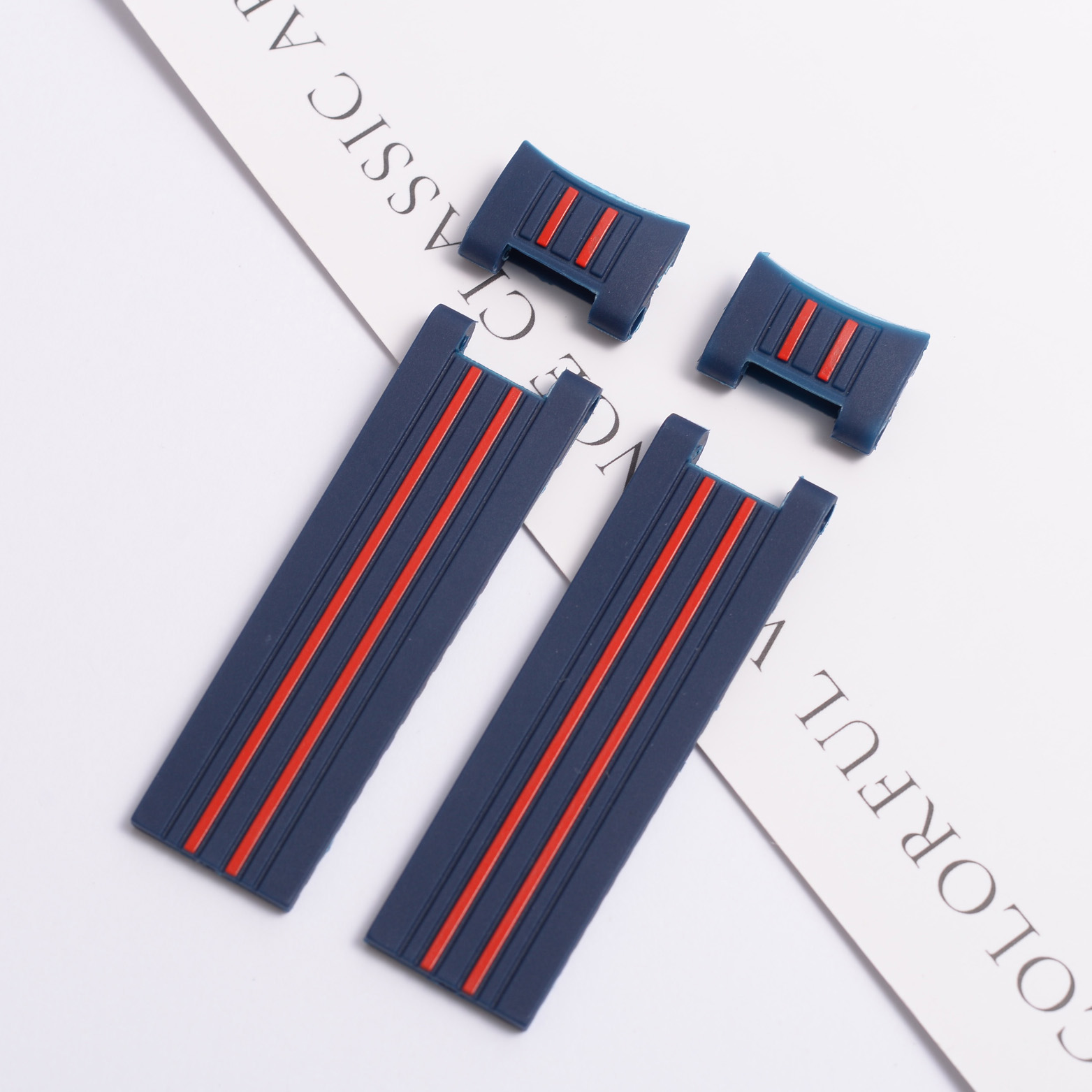 Black Blue With Red Stripes Si - Rubber Strap Diver ulasan dan harga