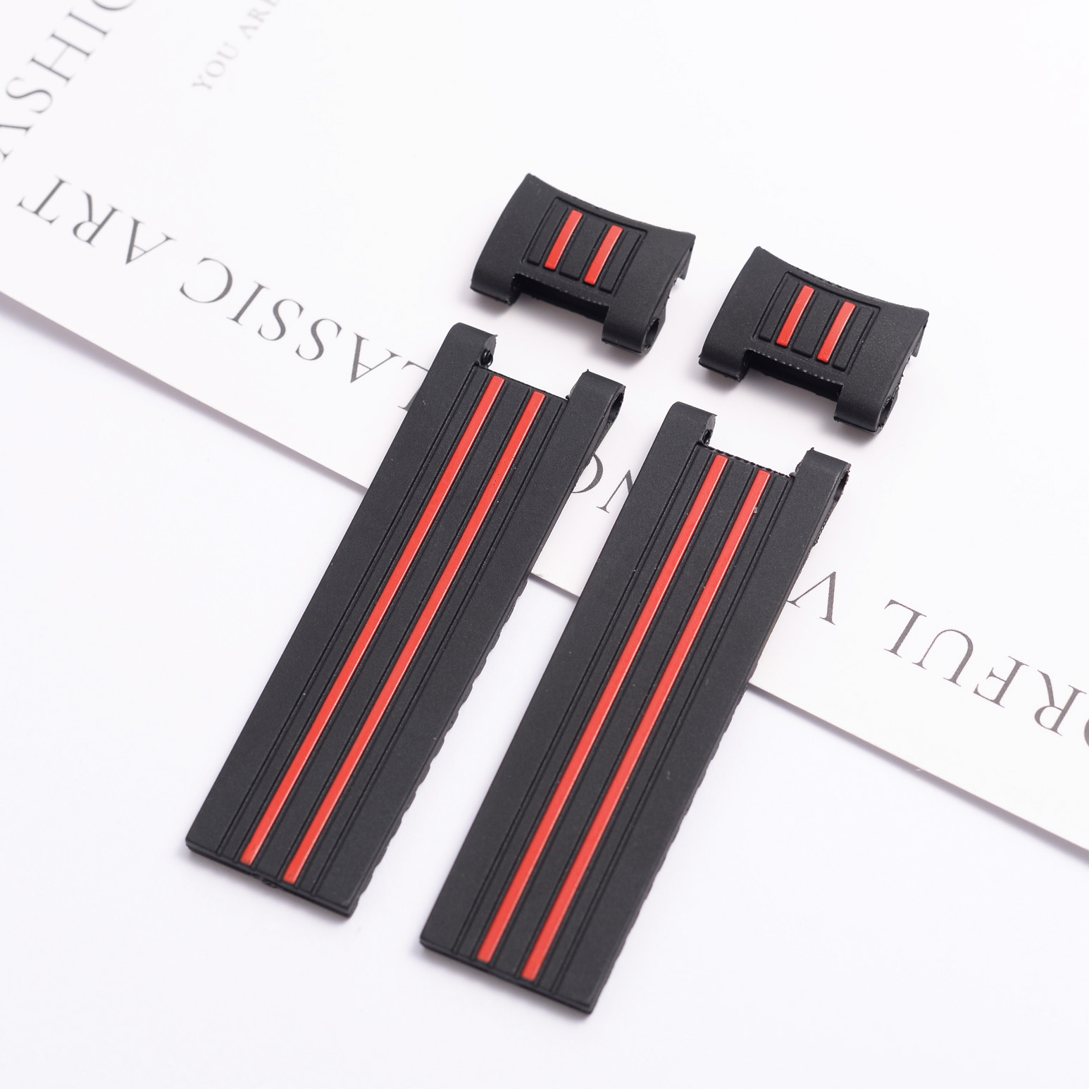 Black Blue With Red Stripes Si - Rubber Strap Diver ulasan dan harga