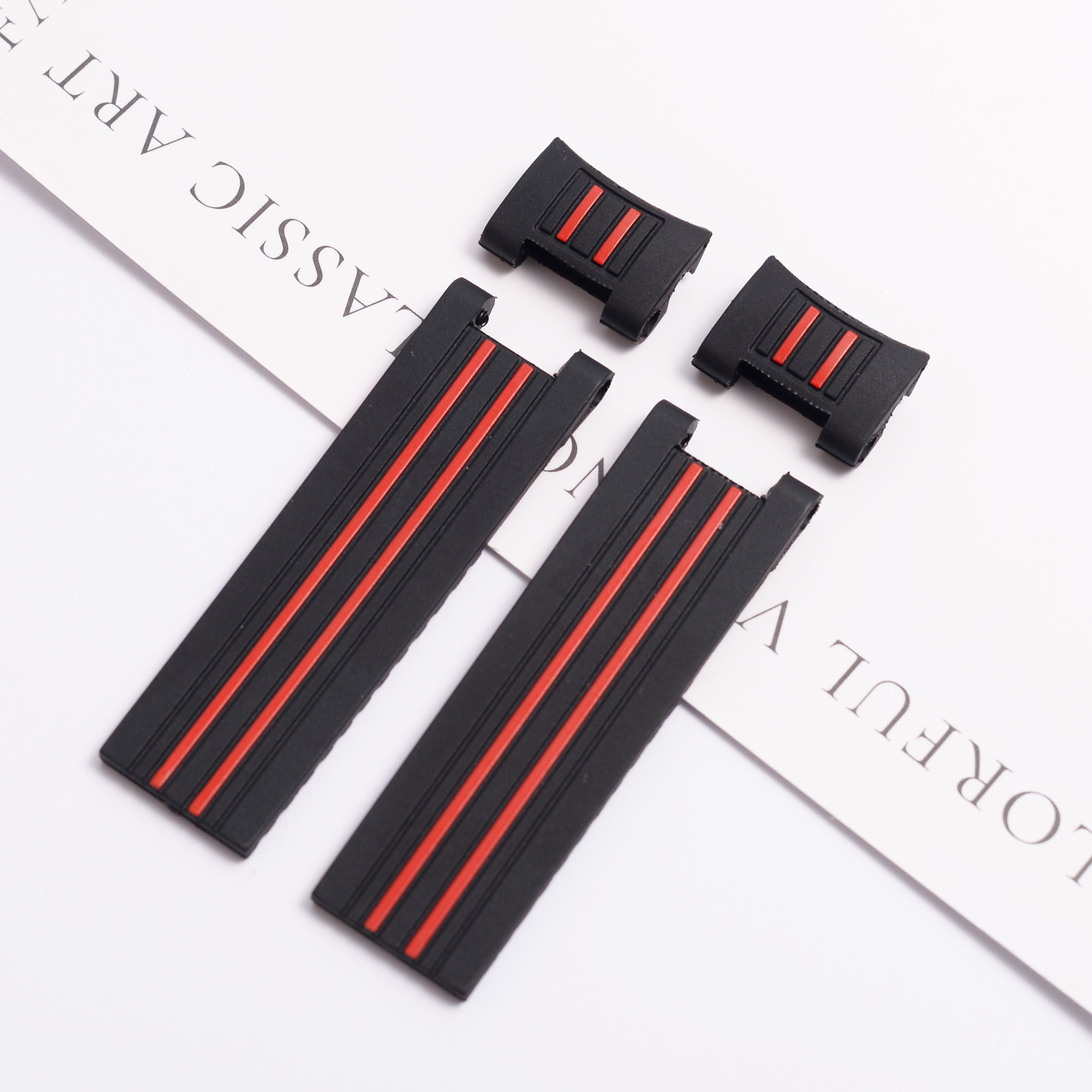 Black Blue With Red Stripes Si - Rubber Strap Diver ulasan dan harga