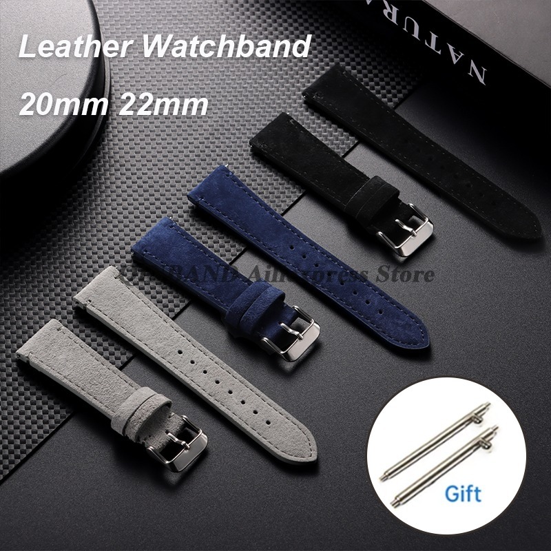 20/22mm Suede Genuine Leather  - Suede Strap Watch ulasan dan harga