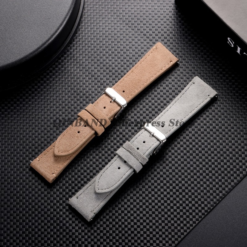 20/22mm Suede Genuine Leather  - Suede Strap Watch ulasan dan harga
