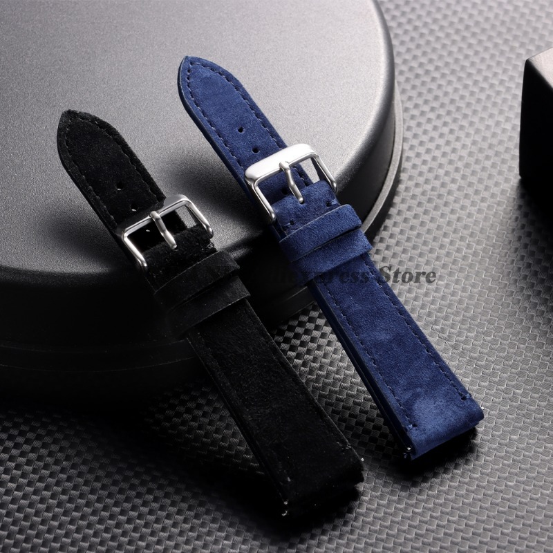 20/22mm Suede Genuine Leather  - Suede Strap Watch ulasan dan harga