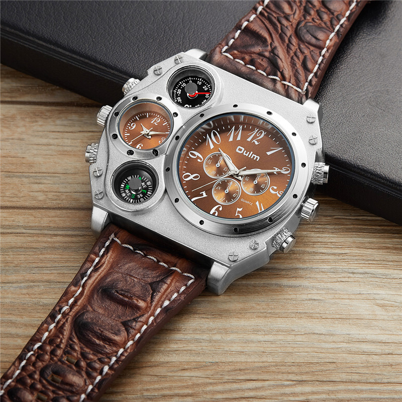 New Model OULM Watch Men Quart - Leather Watch Band Men ulasan dan harga