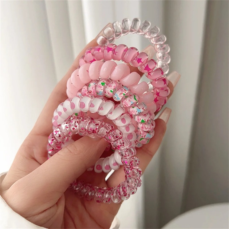 6pcs Colorful Resin Jelly Spir - Silicone Band Women ulasan dan harga