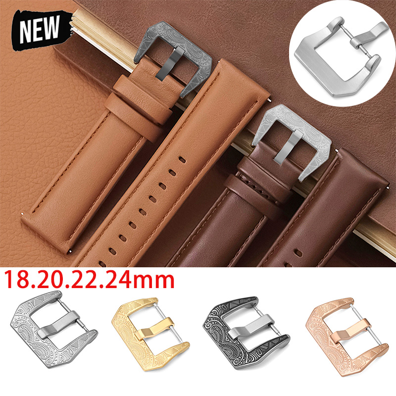 18/20/22/24mm Vintage Metal Wa - Leather Watch Band Men ulasan dan harga