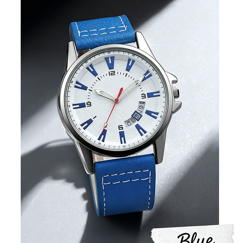 Men Student Quartz Wrist Watch - Leather Watch Band Men ulasan dan harga