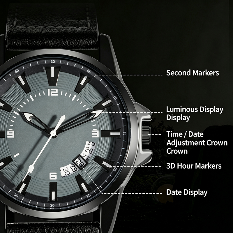 Men Student Quartz Wrist Watch - Leather Watch Band Men ulasan dan harga