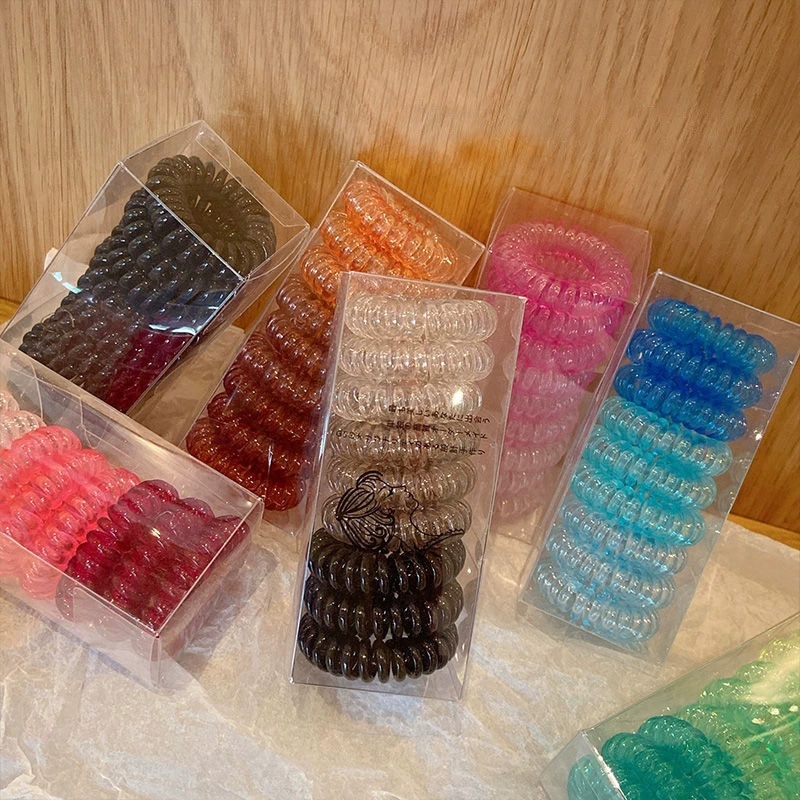 9 Pcs/Box Telephone Wire Elast - Silicone Band Women ulasan dan harga