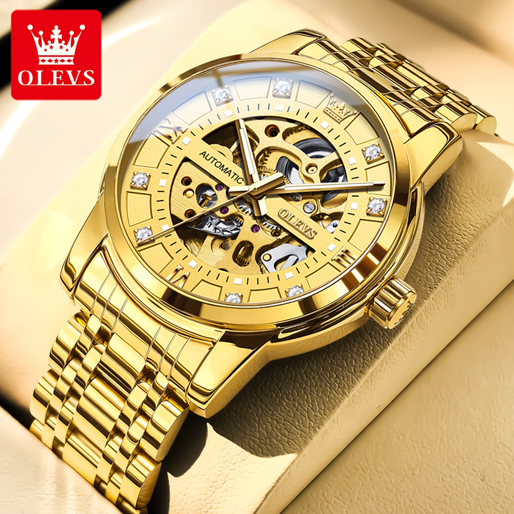 OLEVS 9901 Full Hollow Mechani - Rolex Watch Submariner ulasan dan harga