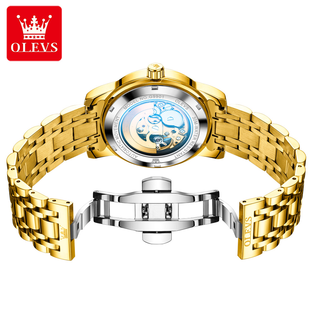 OLEVS 9901 Full Hollow Mechani - Rolex Watch Submariner ulasan dan harga